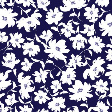 Soyut çiçek deseni tekstil tasarımı için mükemmel.,