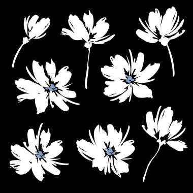 Tekstil tasarımı için soyut çiçek materyali ideal,