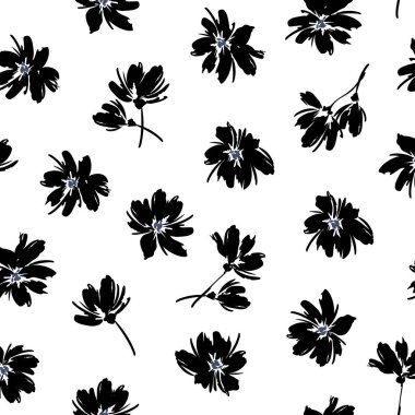 Soyut çiçek deseni tekstil tasarımı için mükemmel.,