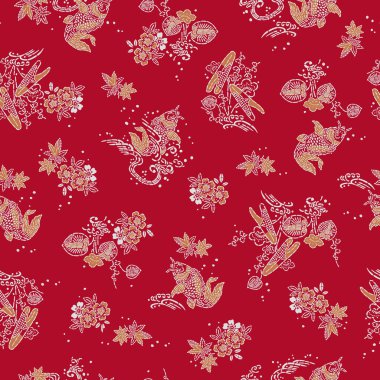 Japon tarzı sazan desen