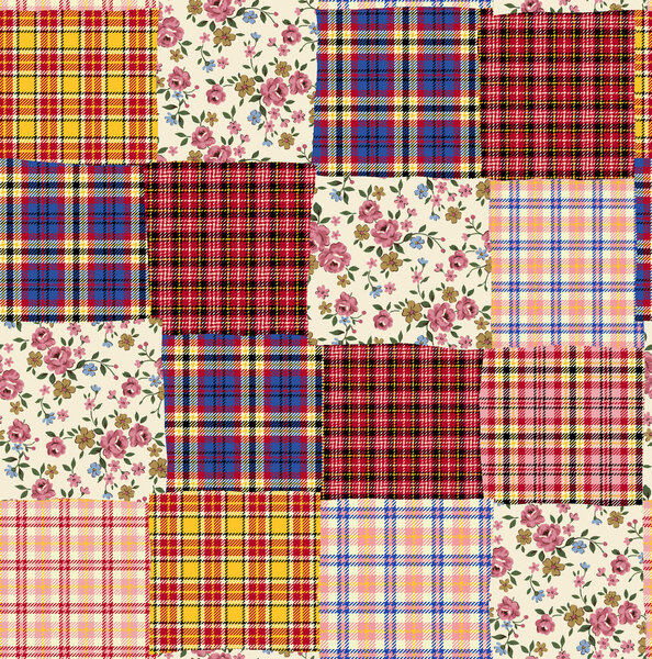 Tartan check patchwork