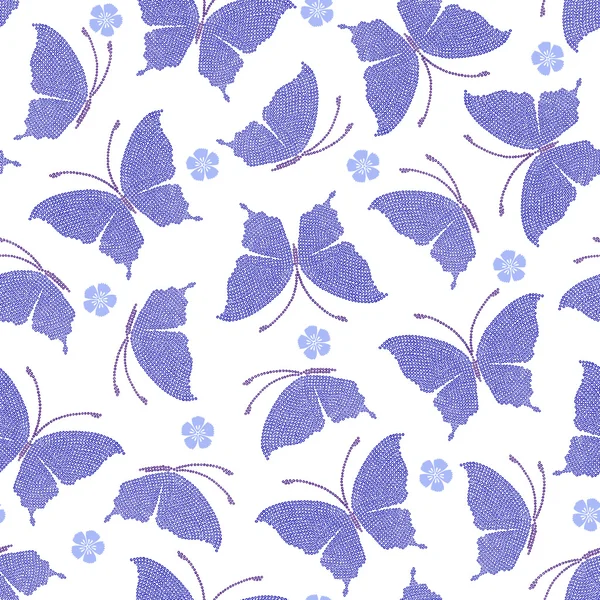 Japanese butterfly pattern — Stock Vector