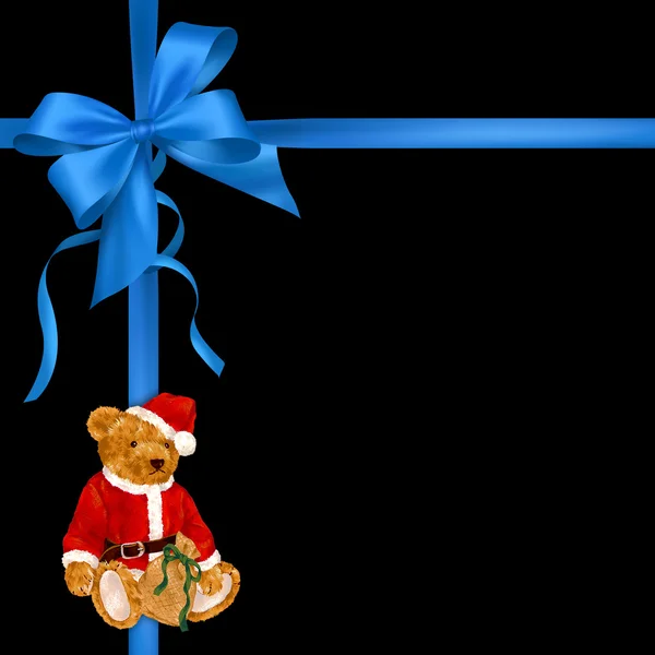 Santa Claus oso cinta marco — Foto de Stock