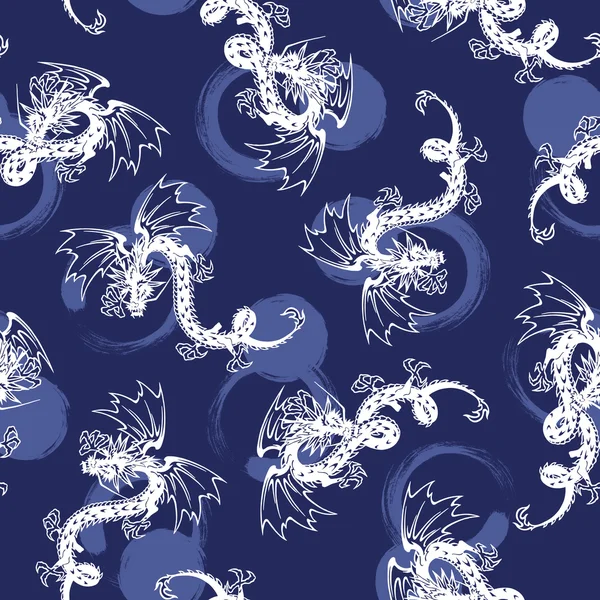 Pattern of dragon — Stock Vector