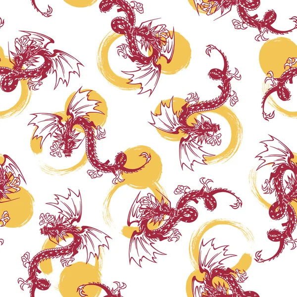 Modèle de dragon — Image vectorielle