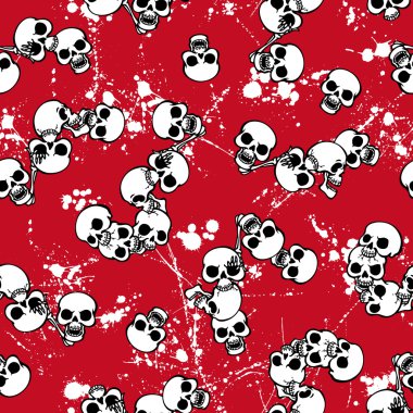 Kafatası boya desen,