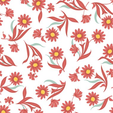 Çiçek illüstrasyon deseni