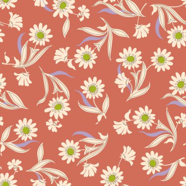 Çiçek illüstrasyon deseni