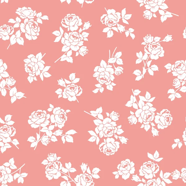 Patrón de flor de rosa, — Archivo Imágenes Vectoriales