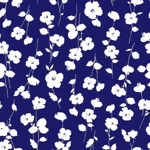 꽃 그림 패턴 — 스톡 벡터