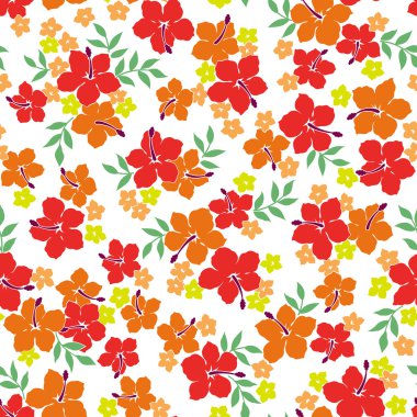 Hibiscus çiçek deseni