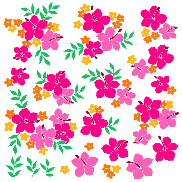 Hibiscus Blomma Illustration — Stock vektor
