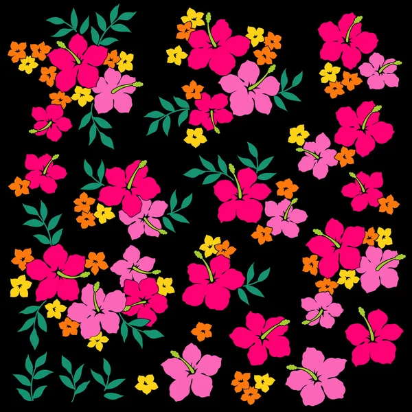Hibiskusblüten-Illustration — Stockvektor