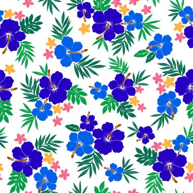 Hibiscus çiçek deseni