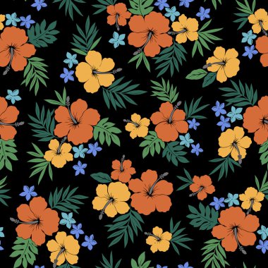 Hibiscus çiçek deseni