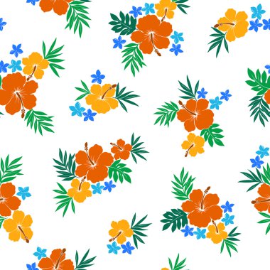 Hibiscus çiçek deseni