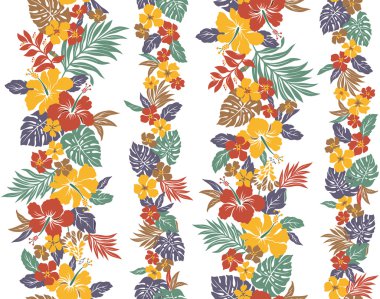Hibiscus çiçek deseni