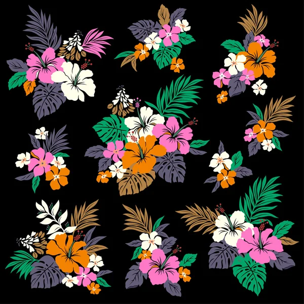 Hibiscus flower illustration — Stock Vector