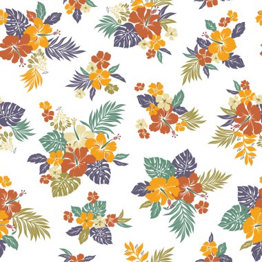 Hibiscus çiçek deseni