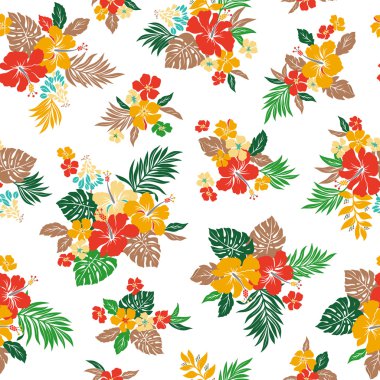 Hibiscus çiçek deseni