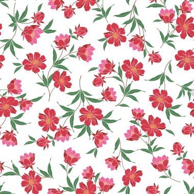 Çiçek illüstrasyon deseni