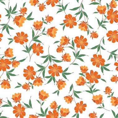 Çiçek illüstrasyon deseni