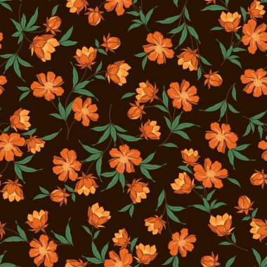 Çiçek illüstrasyon deseni