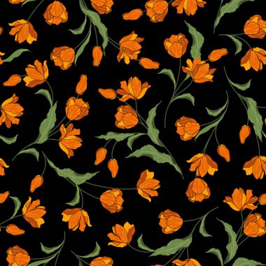 Çiçek illüstrasyon deseni