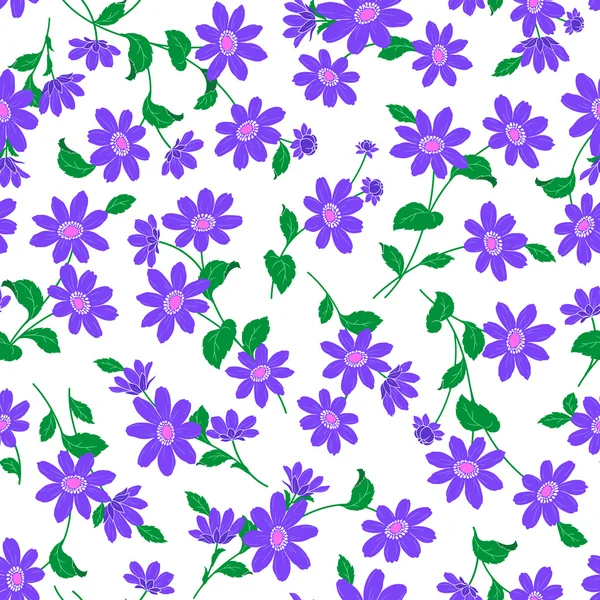 꽃 그림 패턴 — 스톡 벡터