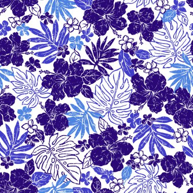 Tropik çiçek deseni