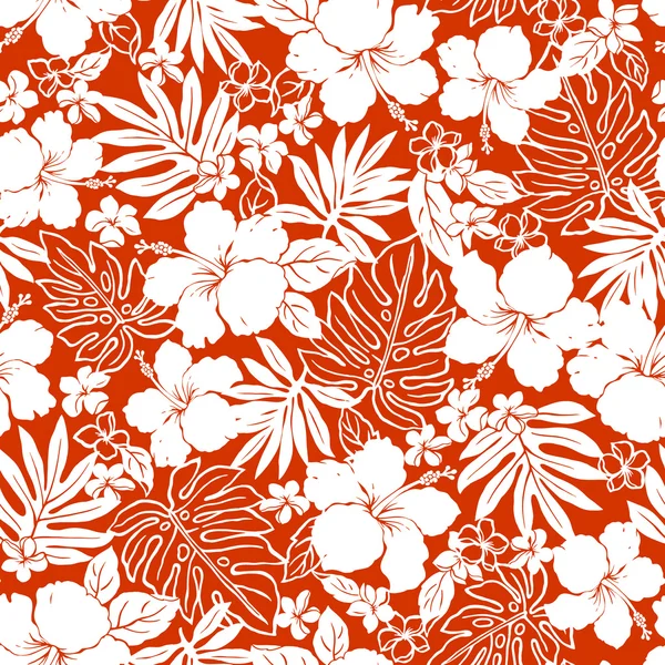 Hibiscus flower pattern — Stock Vector