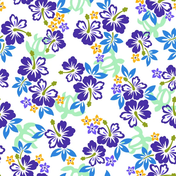 ハイビスカスの花のパターン — ストックベクタ
