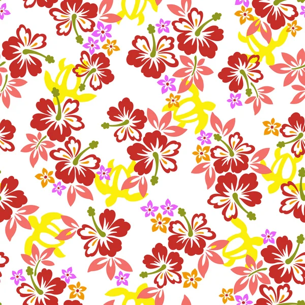 Hibiscus bloemenpatroon — Stockvector