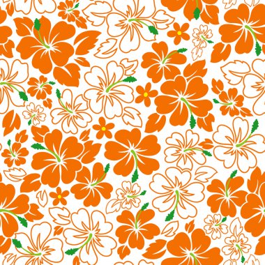 Tropik çiçek deseni