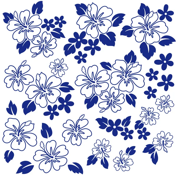 Illustration de fleurs tropicales — Image vectorielle