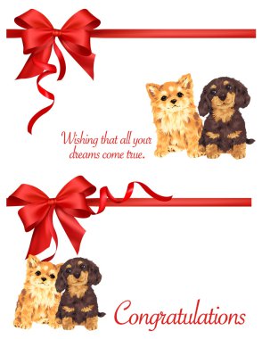 Köpek ve şerit dekorasyon