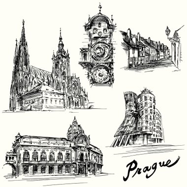 Prag - elle çizilmiş şekil