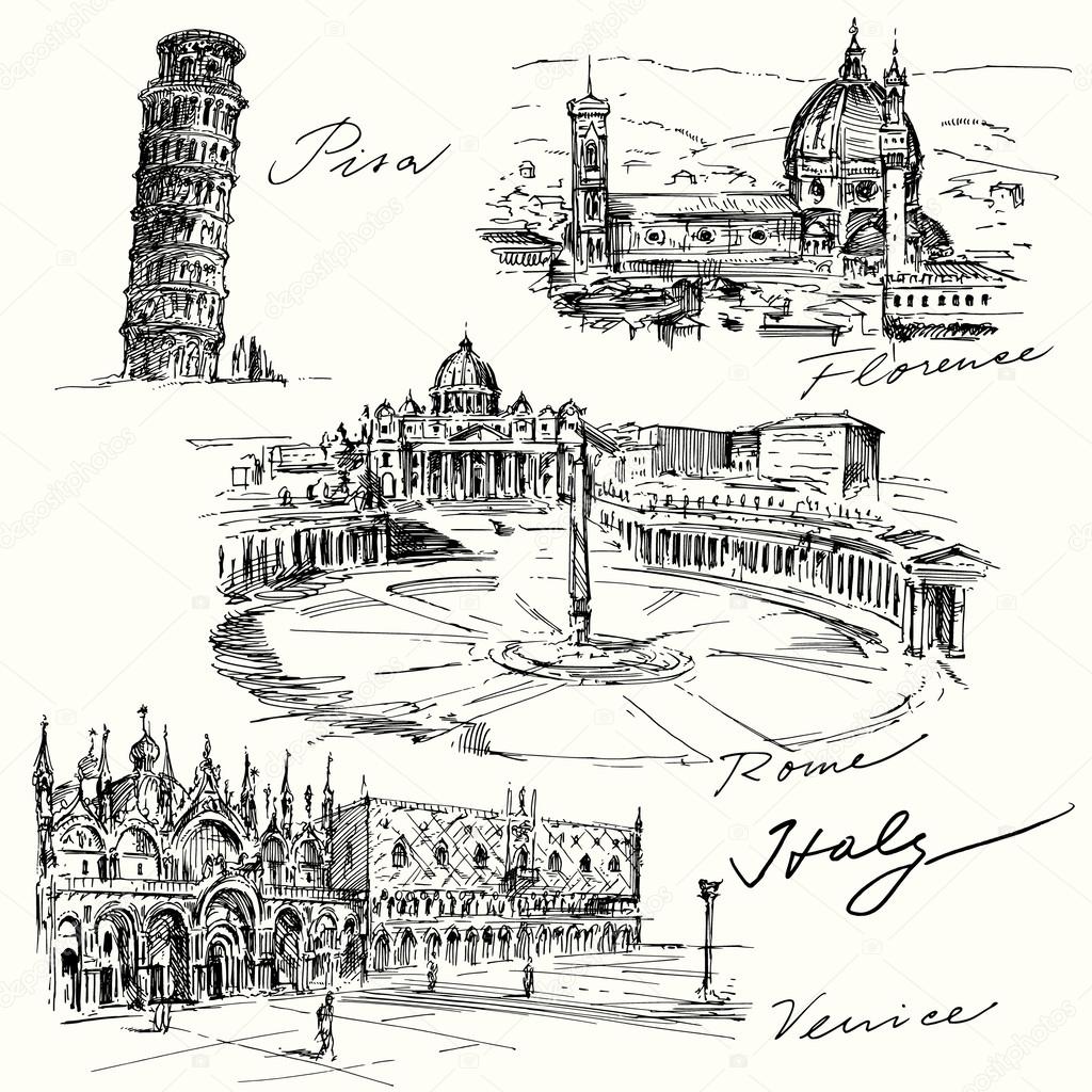 Italy - hand drawn collection