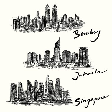 Bombay, Jakarta, Singapur manzarası