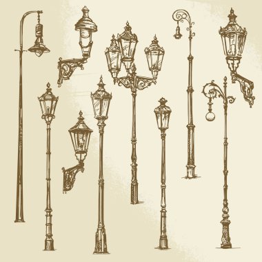 sokak lambası set