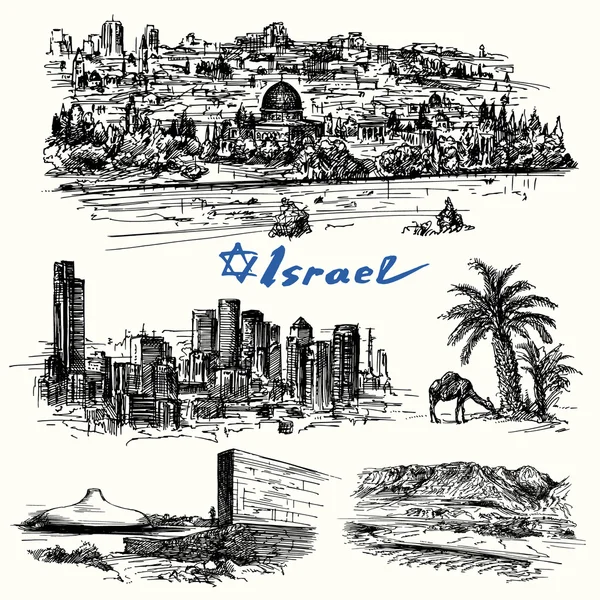 Israel - dibujo — Vector de stock