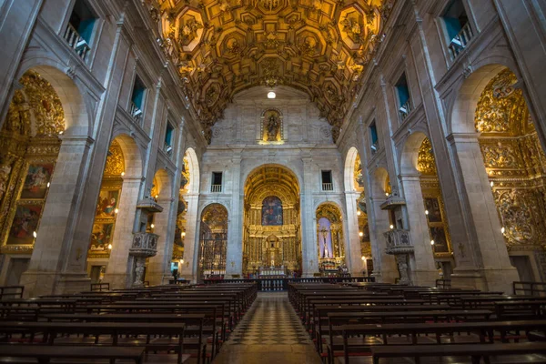 Salvador Bahia Brasilien November 2020 Inre Utsikt Över Katedralen Basilikan — Stockfoto