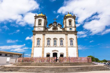 Salvador, Bahia, Brezilya, Kasım 2020 - Bonfim Efendimizin Kilisesi 'nin dış görünüşü (Basilica do Senhor do Bonfim)