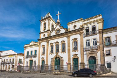 Salvador, Bahia, Brezilya, Kasım 2020 - Osma 'nın Üçüncü Tövbe Kilisesi (Igreja da Ordem Terceira da Penitencia de Sao Domingos de Gusmao) 