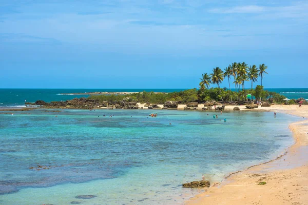 View of the First Beach (Primeira Praia) at Morro de Sao Paulo - Bahia, Brazil
