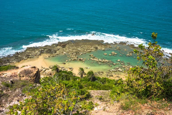 View Beautiful Viewpoint Beach Praia Mirante Morro Sao Paulo Morro — Foto de Stock