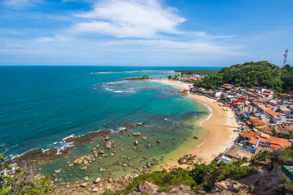 View Beautiful First Beach Primeira Praia Viewpoint Morro Sao Paulo — Foto de Stock