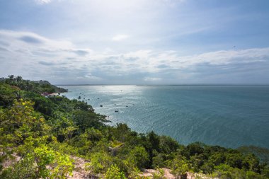 Seascape at Morro de Sao Paulo from a viewpoint - Morro de Sao Paulo, Bahia, Brazil