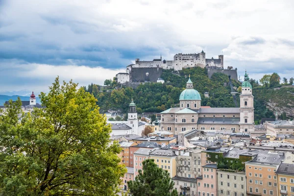 Vew Salzburg Festung Hohensalzburg Twierdza Salzburg Salzburg Austria — Zdjęcie stockowe