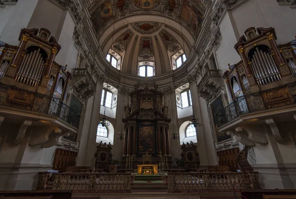 2018年10月 奥地利萨尔茨堡 萨尔茨堡主教座堂 Dom Salzburg Cathedral 内部美景 — 图库照片